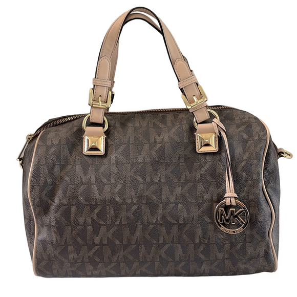 Michael Kors Leather Duffle Handbag - Picture 1 of 17